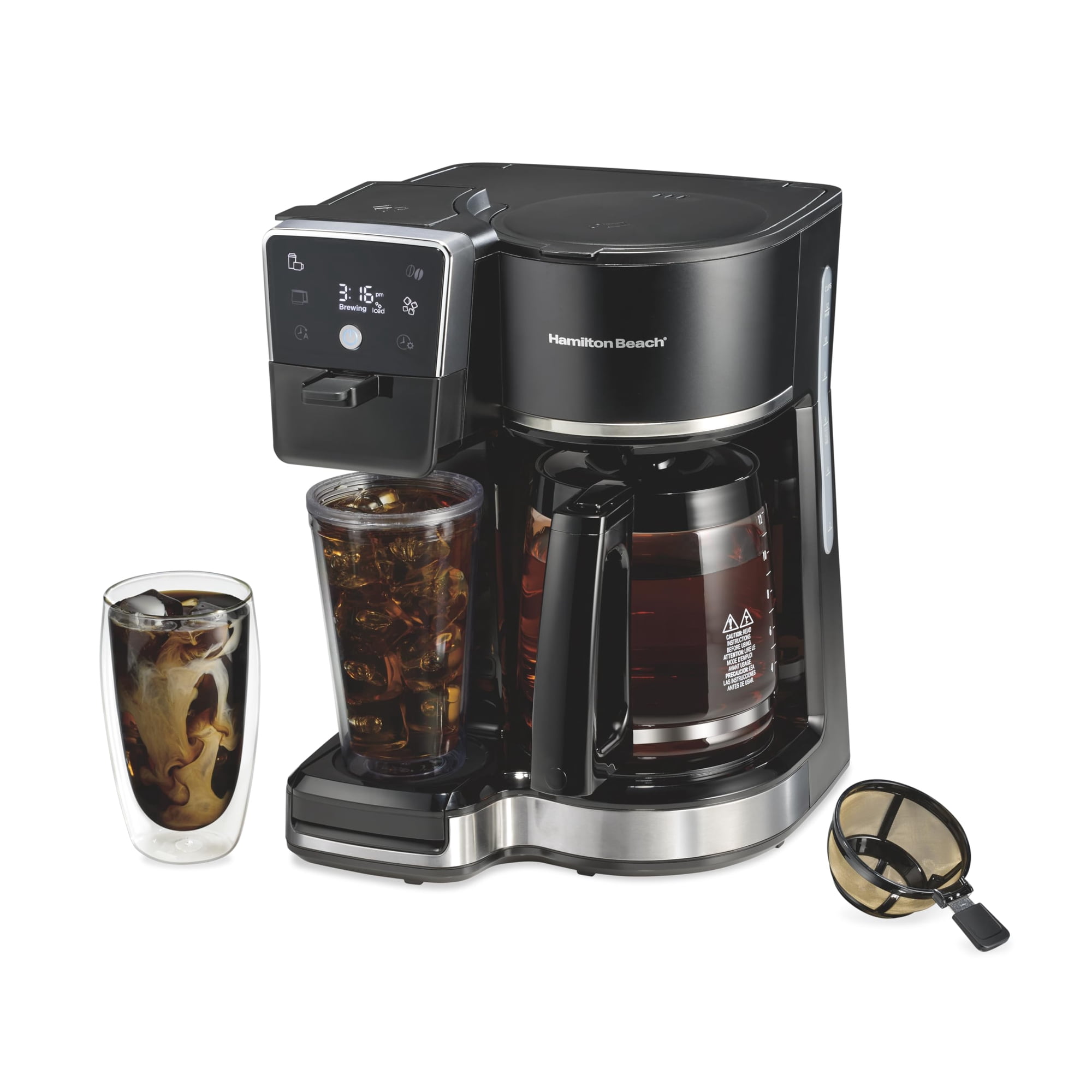 Cafetera Programable Hamilton Beach 2 En 1 Para 12 Tazas