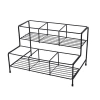 Magideal - Estante De Exhibición De Jarabe De Café, Organizador De Condimentos, Estante De Almacenamiento De Metal, Estante De Vino Para Bar, Estante De Especias 6 Cuadrículas