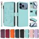 thumbnail image 3 of Funda Cartera Mariposa para [iPhone 18 Pro Max] con Soporte y Cremallera Verde menta, 3 of 6