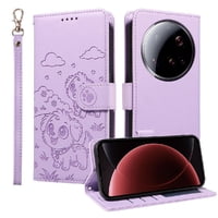 Funda Billetera Foxdock Compatible Con Xiaomi 15 Ultra, Diseño Perrito Tierno, Ranuras Para Tarjetas Y Soporte Plegable