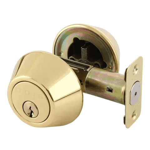 Genérico - Cerrojo Cilíndrico Odis 501 Llave Seguro Bronce Pulido Dorado