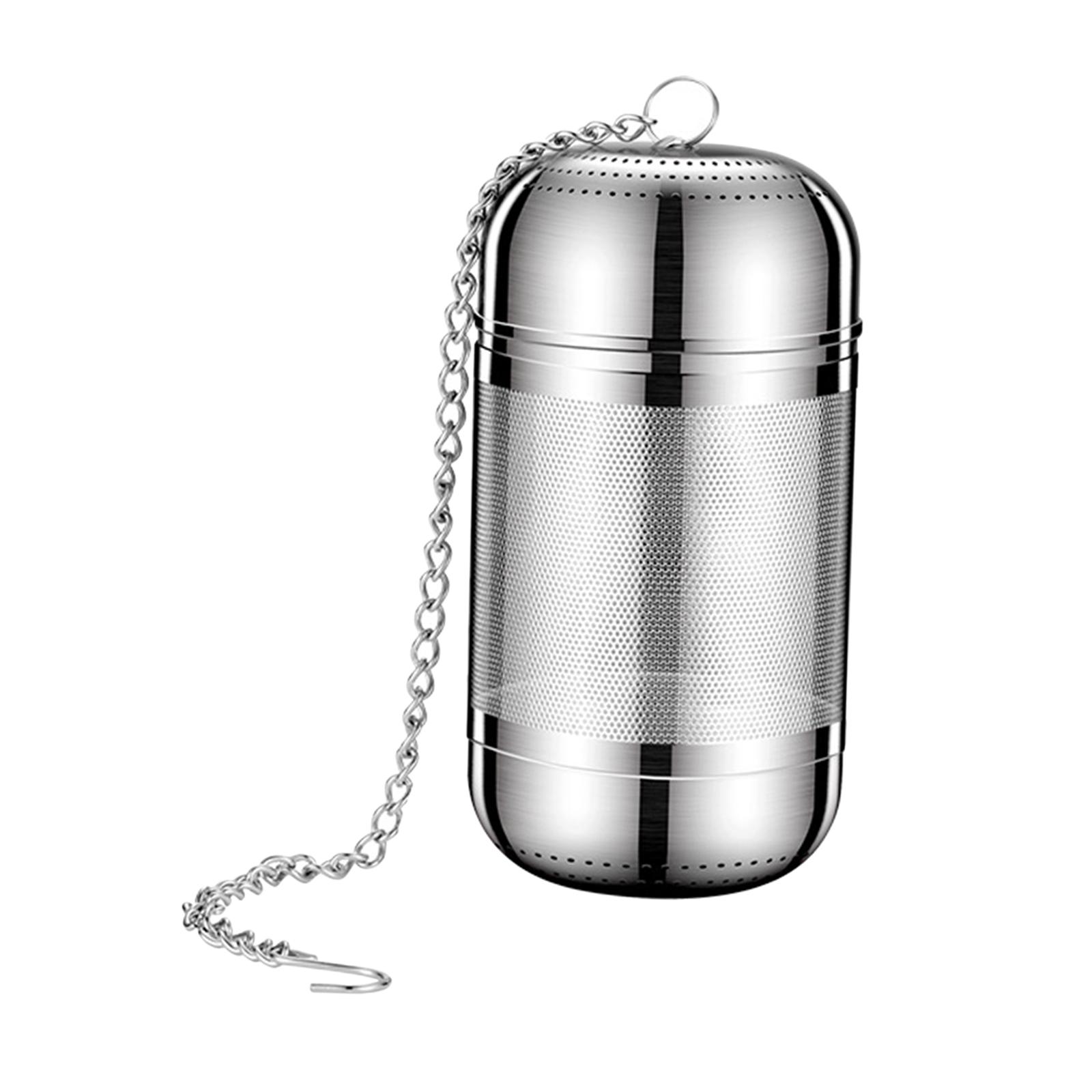 Magideal - Colador De Té De Acero Inoxidable, Filtro De Té, Filtro Reutilizable, Condimentos Para Sopa, Cesta De Separación, Colador De Tetera Para Preparar Té, L