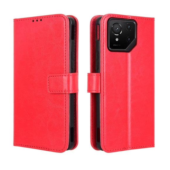 Funda tipo libro para Asus ROG Phone 9, cartera todo‑en‑uno, funda multifuncional con tarjetero y correa de muñeca desmontable