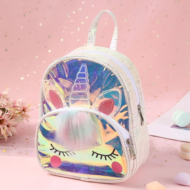 Unicorns Cartoon School Book Bag Backpacks Cute Fashion 3D Fur Backpacks For Girls Travel Backpack Children Schoolbag Kids Gift