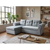 Deco Outlet - Sofa Modular Laos 3.1 Intercambiable Felpa Gris Claro
