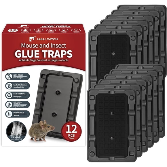Trampas Pegajosas LULUCATCH 12 Unidades Ratones Insectos