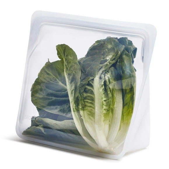 Bolsa de almacenamiento de alimentos Stasher Premium de silicona reutilizable, 3 litros