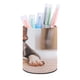 thumbnail image 1 of Boston Terrier-theme Cylinder Pen Holder Pencil Organizer with Flannel Lining PVC Leather Material Cardboard Base for study work 10*8CM, 1 of 6