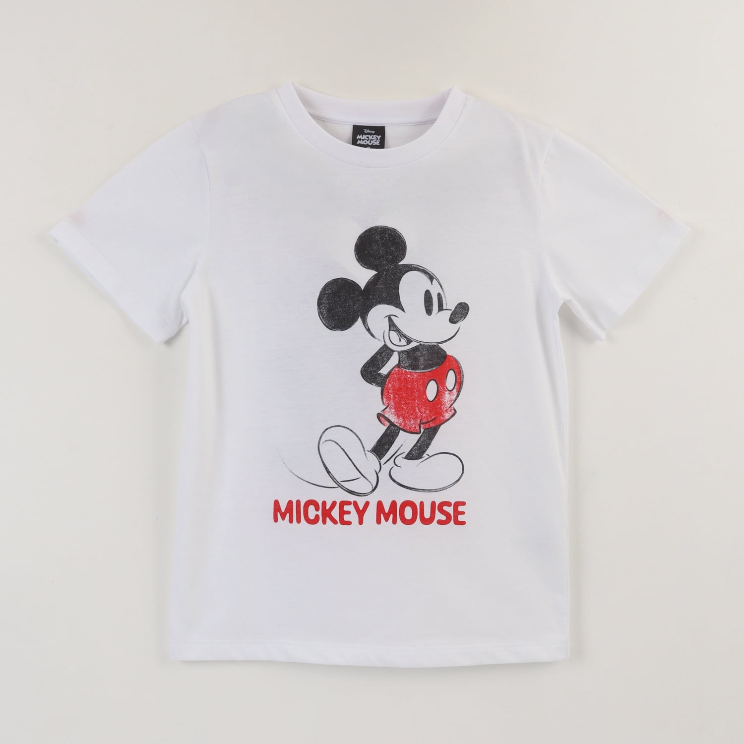 Polera Manga Corta Niño Blanco Mickey Mouse Disney