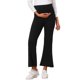 thumbnail image 1 of Pantalones de Maternidad INSPIRE CHIC Sobre el Vientre Ajustables de Cintura Alta Pantalones Acampanados de Soporte Suave y Elástico para el Vientre Pantalones Casuales S Negro, 1 of 6