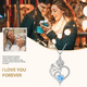thumbnail image 4 of Collar 925 Sterling Silver Birthstone Rose Flower Heart Pendant 18+2 Ajustable, 4 of 6
