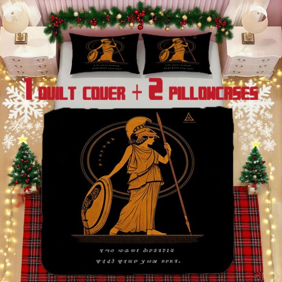 Athena Holding Shield Soft Printed Bedding Set Polyester Fabric Decorative & Warm Ideal for Bedroom or Guest Room