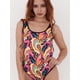 thumbnail image 1 of Traje de Baño Daikiri Mujer Baywatch Clásico Flores Negro Flúor Protección UV50+, 1 of 3