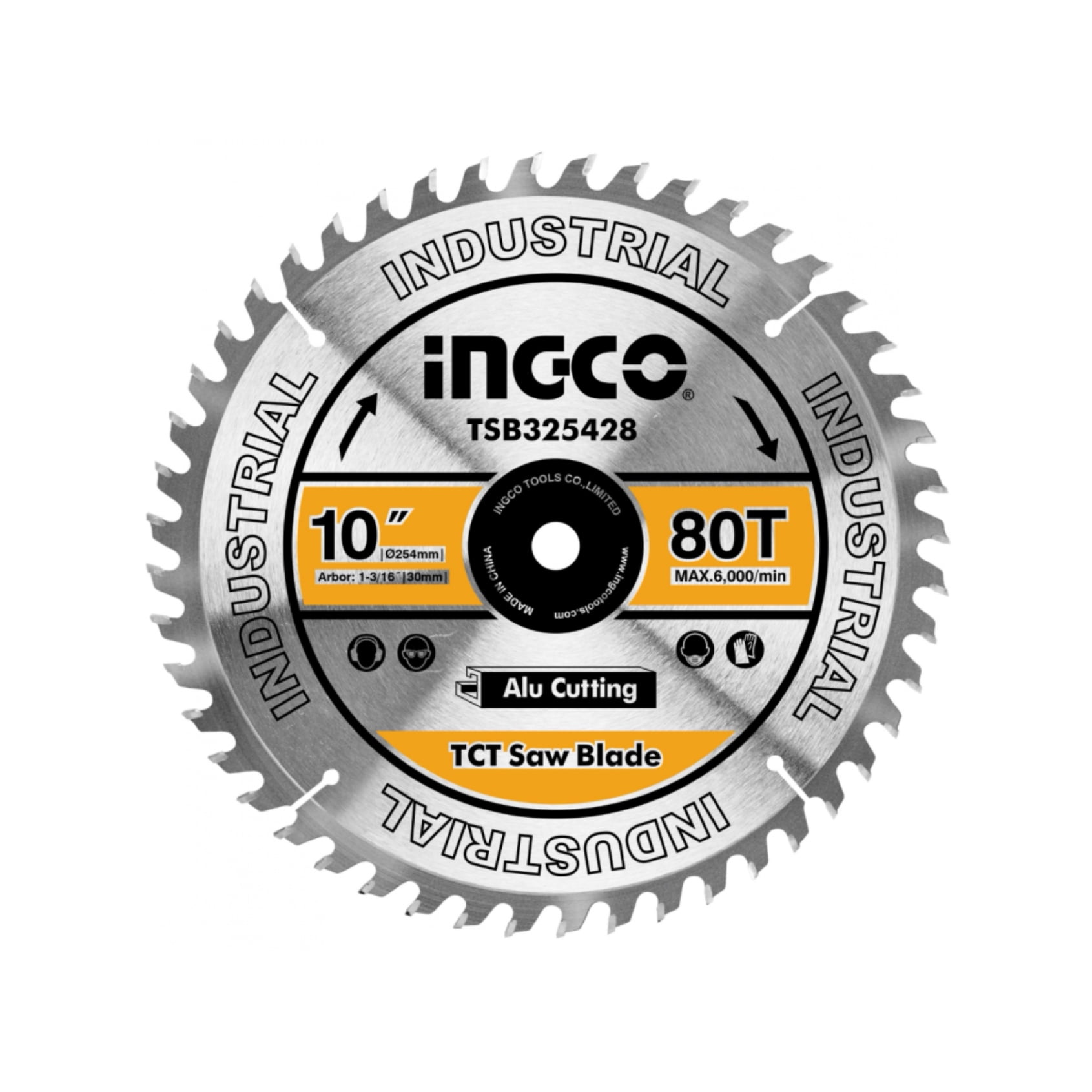 Disco Sierra Ingleteadora Industrial Ingco 80t 10 P 254 Mm