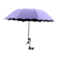 Ioensy - Sombrilla De Playa Con Abrazadera Ajustable Para Playa, Piscina Y Terraza, Color Morado