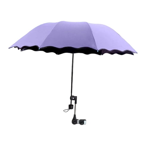 Ioensy - Sombrilla De Playa Con Abrazadera Ajustable Para Playa, Piscina Y Terraza, Color Morado