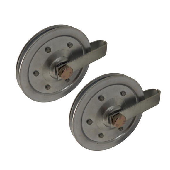 Polea Richelieu de aluminio de 1,6 cm de ancho x 10 cm de largo para puerta de garaje