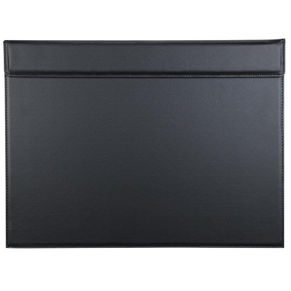 Alfombrilla de escritorio KINGFOM 46 × 36 cm negra con clip magnético