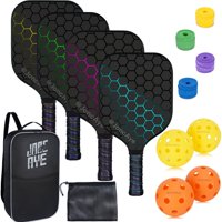 Set De Palas Joncaye Para Pickleball Con 4 Raquetas Y Pelota De Fibra De Vidrio
