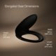 thumbnail image 3 of Asiento de inodoro KOHLER Cachet ReadyLatch alargado negro, 3 of 9