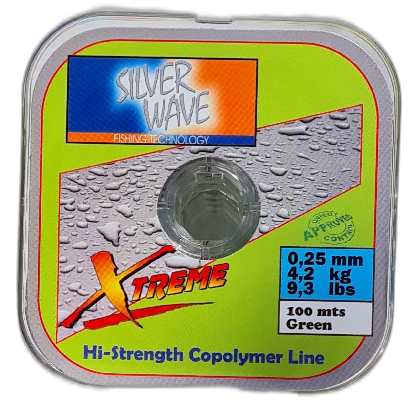 Silver Wave - Nylon Transparente Verde 0,25mm Bobina 100mts -