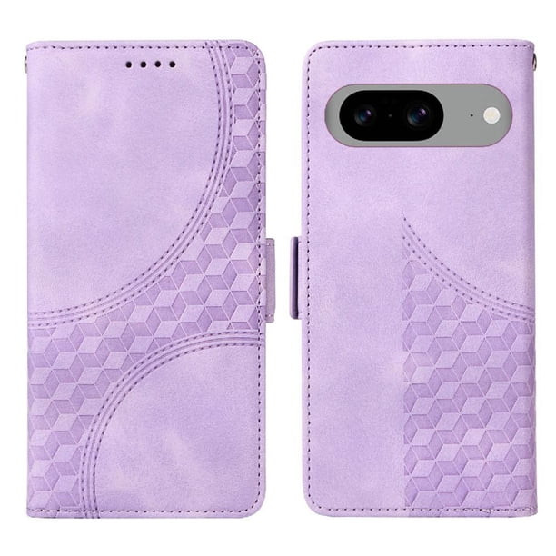 Carcasa FOXDOCK Google Pixel 8 de cuero PU, diseño acolchado clásico, protección contra caídas y rayones