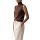 thumbnail image 4 of INSPIRE CHIC Chaleco de Suéter para Mujer Cuello Alto Sin Mangas Suave Chic Sólido en Capas Dobladillo Acanalado Jersey de Punto Top de Tanque Grande Marrón, 4 of 6