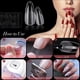 thumbnail image 5 of 500 puntas de uñas transparentes, puntas de gel suave de cobertura total para extensiones de uñas en remojo - Uñas postizas acrílicas en 12 tamaños, 5 of 5