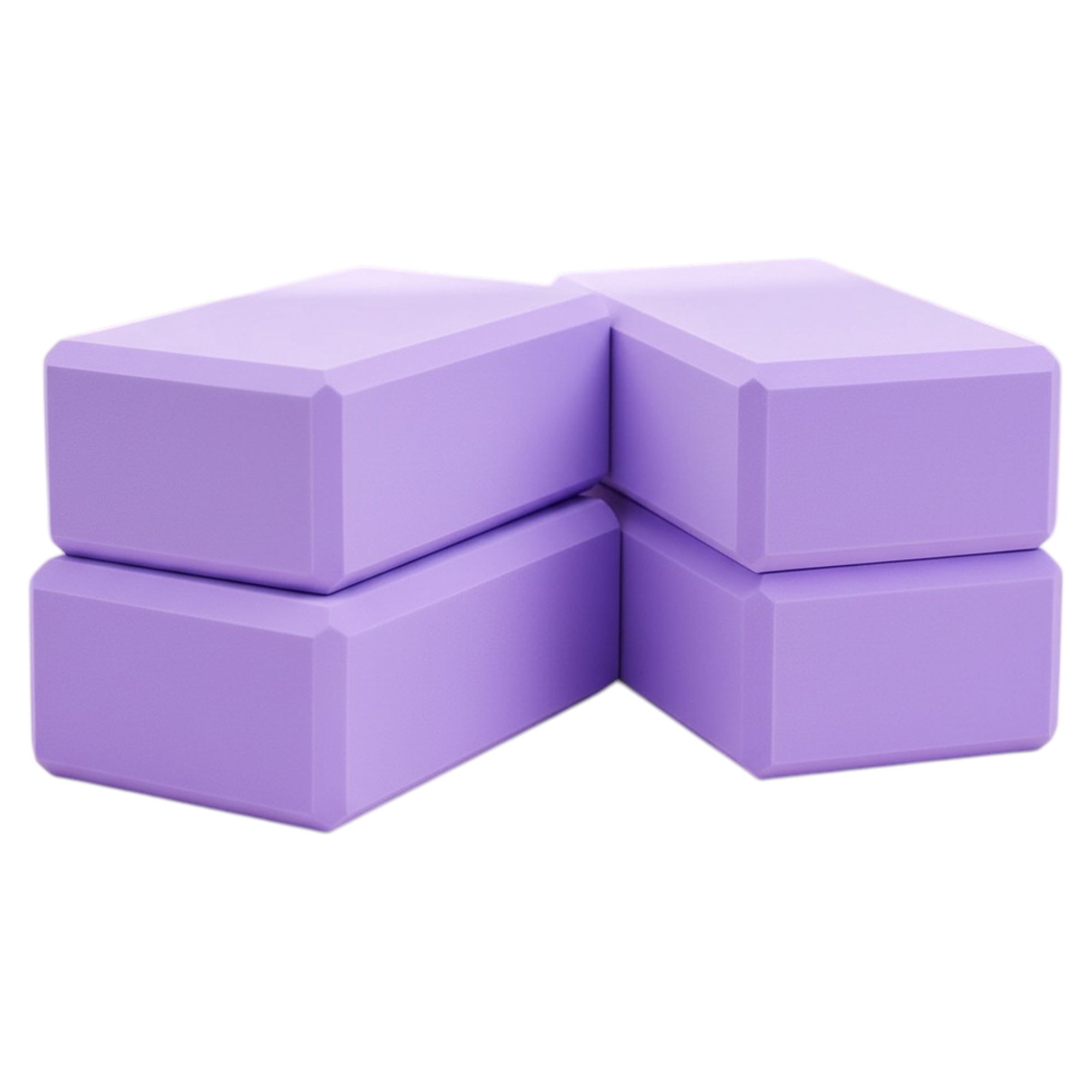 Pwrfitness - Ladrillos De Yoga Eva Antideslizantes Set De 4 Bloques Para Estiramiento Lila