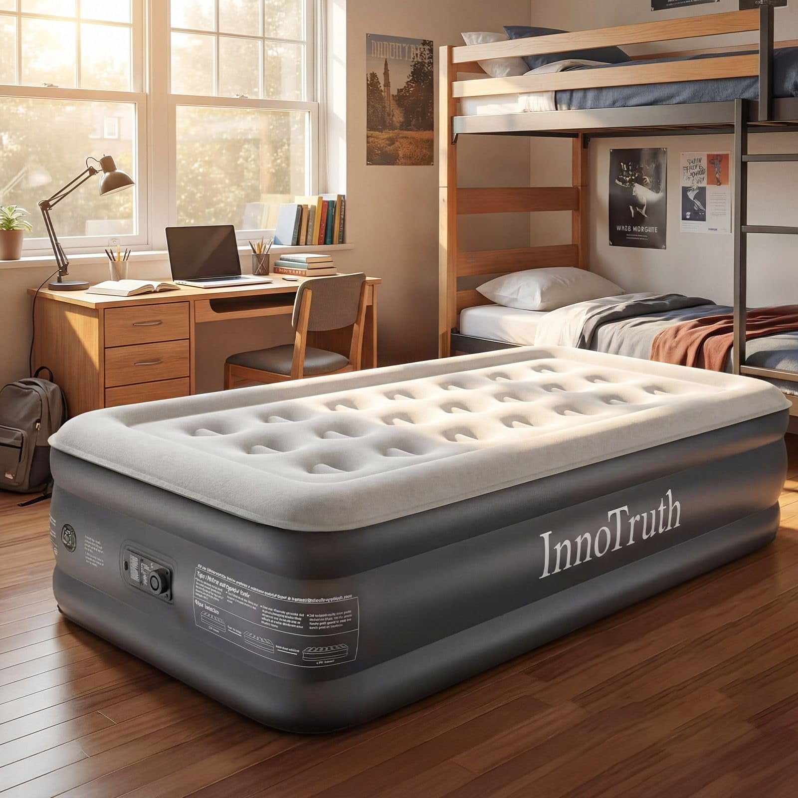 Colchón Inflable Innotruth Twin Con Bomba Integrada De Capacidad De 300 Libras