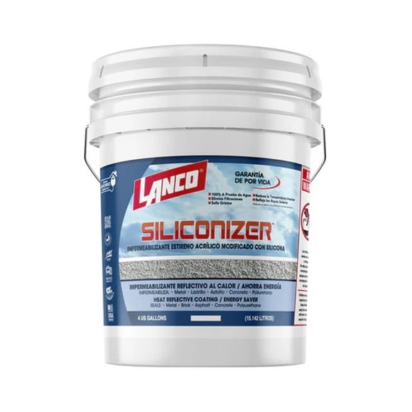 Sellador de Techos Siliconizer Rojo 4 GL