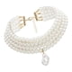 thumbnail image 1 of Collares de perlas de imitación multicapa con cuentas Gargantilla Declaración Joyería Redonda, 1 of 2