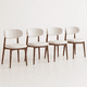 thumbnail image 1 of Pack de 4 Sillas Bear de Tela con Patas Metálicas Madera - Crema, 1 of 7