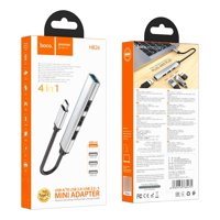 Hub Usb Hoco Premium Hb26 4 En 1 3.0 Azul