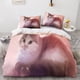 thumbnail image 2 of Juego de funda nórdica con estampado de gato de dibujos animados para niños, adolescentes y adultos. Juego de ropa de cama de 3 piezas. Funda nórdica de microfibra ultrasuave con cremallera., 2 of 3