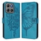 thumbnail image 1 of Funda cartera mariposa para Motorola Moto G15 Power con soporte y ranuras para tarjetas Azul, 1 of 5