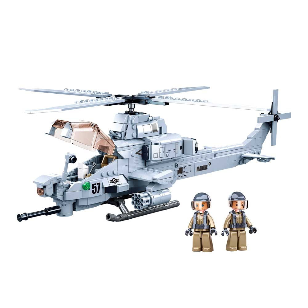 Sluban - Helicóptero De Ataque Usmc Ah-1z, Compatible Lego
