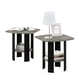 thumbnail image 1 of Mesa auxiliar Furinno, diseño simple, juego de 2 niveles, roble francés, 1 of 8