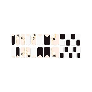 Tiolla - Uñas Sticker Efecto Gel Black Flower