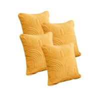 Genérico - Set De 4 Fundas De Cojin Serie Arco 45X45 Cm Amarillo