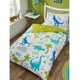 thumbnail image 1 of Roarsome Verde lima Azul Dinosaurio Dibujos animados Ropa de Cama Niño o Doble Funda Nórdica /, 1 of 3