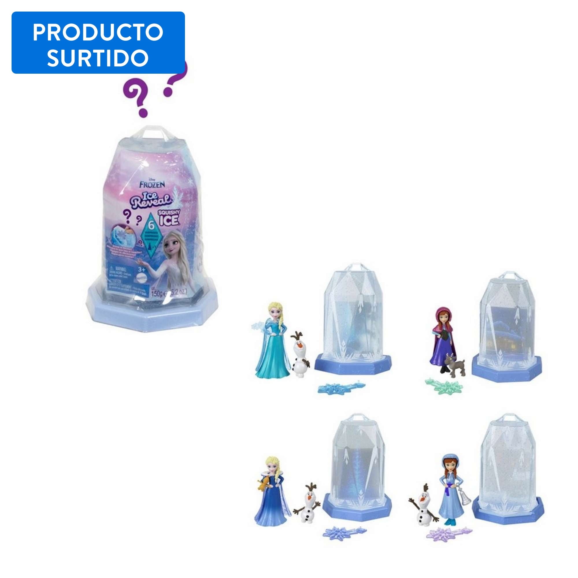 Disney Princesas - Muñeca Ice Reveal Hielo Mágico Sorpresa Surtido 1 Un.