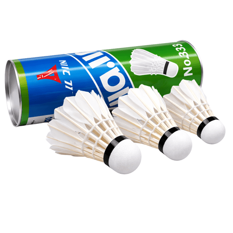 Linea Sport - Set 3 Plumas De Badminton Plumilla Volante De Plumas Natural