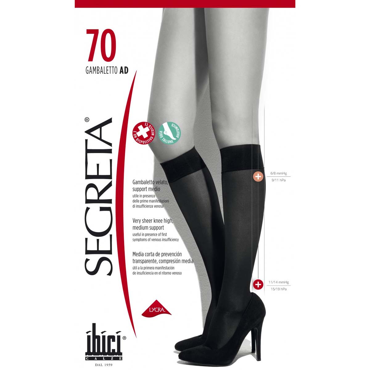 Ibici - Media Hasta La Rodilla 70 Den Beige - S