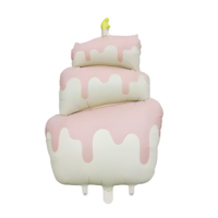 Englobaditosshop - Globo De Pastel De Tres Pisos 96Cm Tierno Ideal Para Cumpleaños Y Fiestas