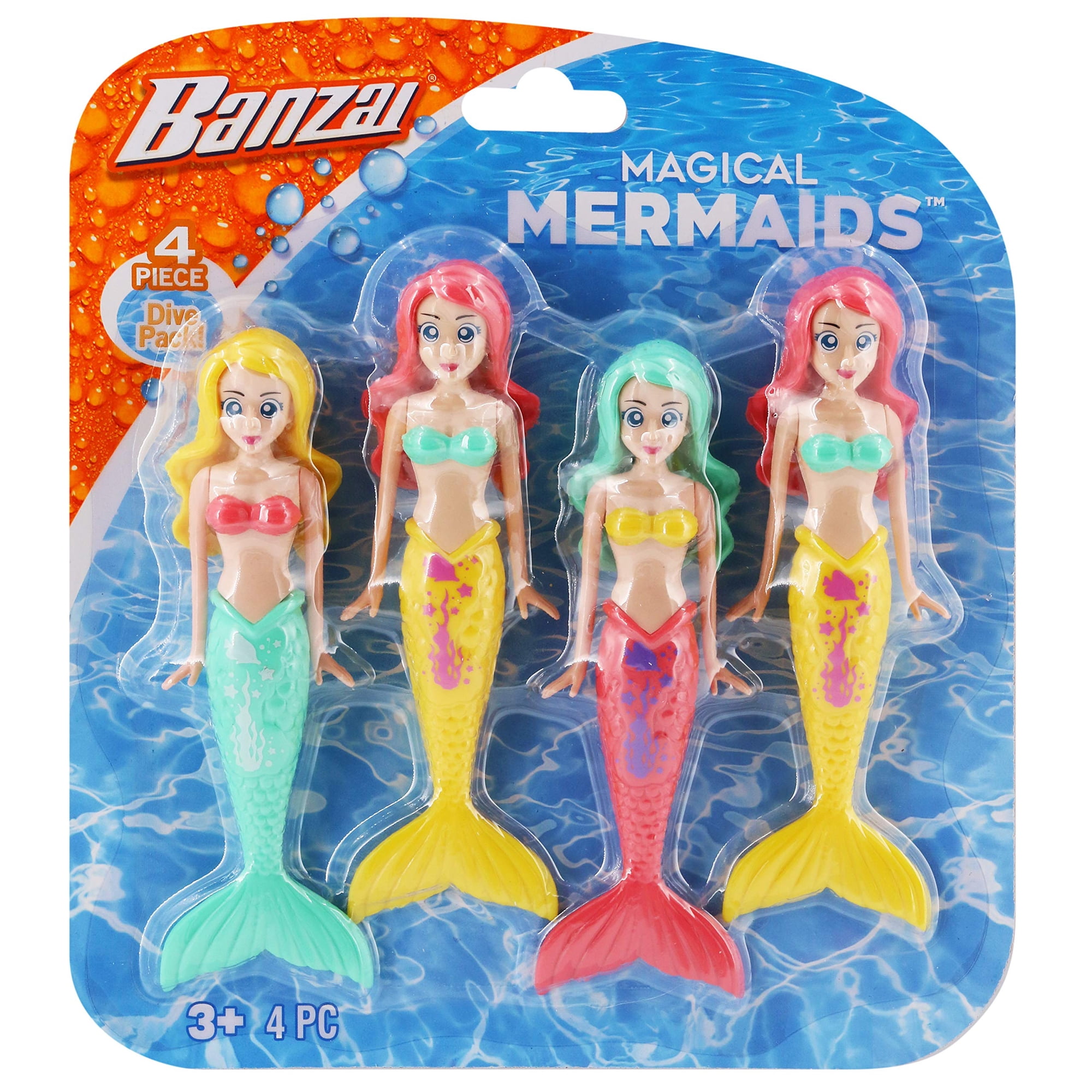 Set De Sirenas De Buceo Banzai De 4 Piezas Para Piscina