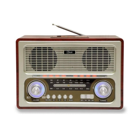 Mlab - Radio Parlante Bluetooth Aux Usb Fm Am Sw Vintage Retroradio