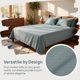 thumbnail image 3 of REGALWOVEN Sábana de Doble Gasa, Sábana Suave, Ropa de Cama Texturizada Acogedora Azul Lago 1, 3 of 5