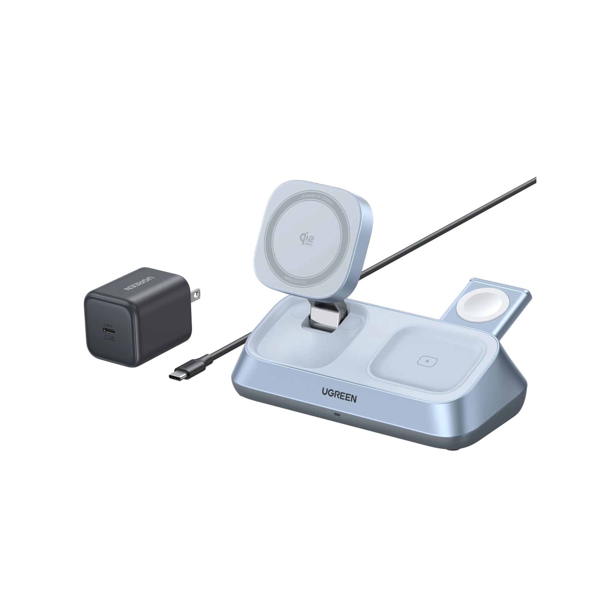 Soporte De Carga Cargador Rápido Inalámbrico Ugreen Magflow 25w Qi2