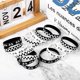 thumbnail image 5 of Pulseras Lesnala 48 piezas temática de carreras en silicona negro y blanco, 5 of 7